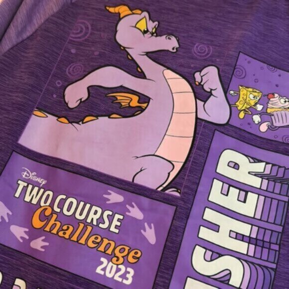 Disney 2023 Figment Two Course Challenge 19.3 Miles Finisher Shirt Size Small - Picture 6 of 7
